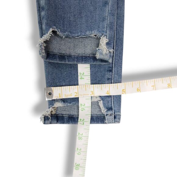 EUC Frame Le High Skinny Jeans 26x27 Mid-Rise Chew Hem Paltrow Denim Designer - Picture 9 of 10